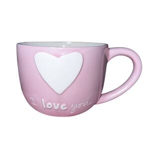 Pink 'I Love You' Heart Mug